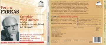 Ferenc Farkas Complete Wind Quintets (CD 2006) Phoebus Quintet Daniel Dodds