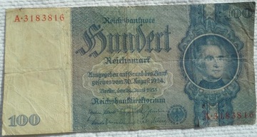 100 reichsmark marek 1924 1935 Justus von Liebig