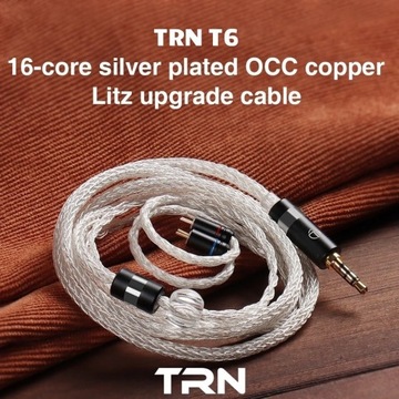 TRN T6 16 Rdzeni kabel do słuchawek IEM 0.78 2-Pin, 2.5mm