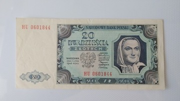 20 zł 1948, seria HU, CM#137f, stan II- / III+