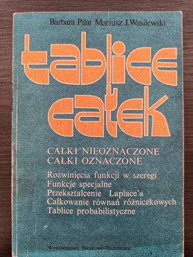 Tablice całek - całki nieoznaczone i oznaczone