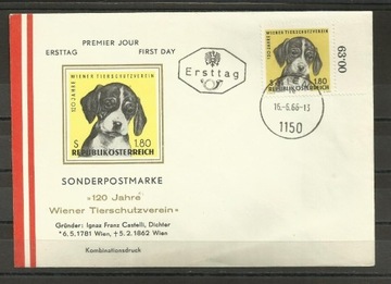 AUSTRIA 1966 - PSY ,FDC