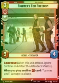 Fighters for Freedom FOIL Star Wars Unlimited