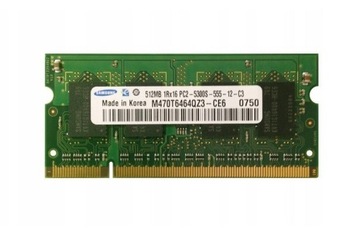 Pamięć lapt. Samsung 512MB DDR2 PC2-5300 667MHz