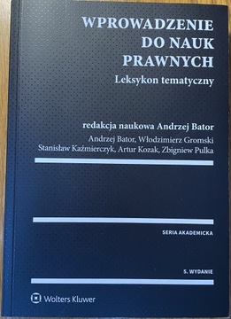 WPROWADZENIE DO NAUK PRAWNYCH Leksykon tematyczny