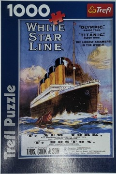 Puzzle Trefl Titanic white star line 1000 puzzli 