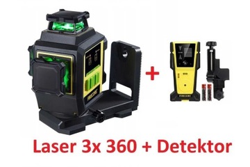 Laser krzyżowy FireCore 360 3D+ DETEKTOR NIWELATOR