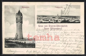 POZNAŃ Biedrusko Weissenburg panorama wieża 1905