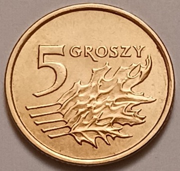 5 gr groszy 2002 r. ładna
