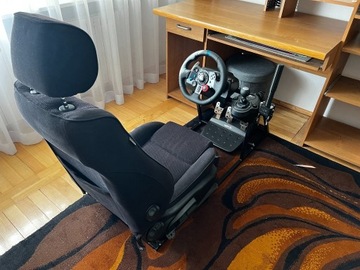 Fotel z kierownicą Logitech G29 + shifter + ręczny