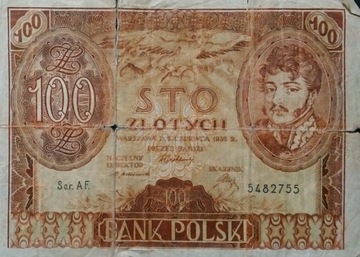 Stary banknot Polska 100 zł 1932 r Rzeczpospolita 