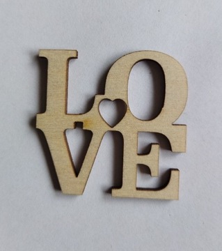 Napis love 4.5cm decoupage 