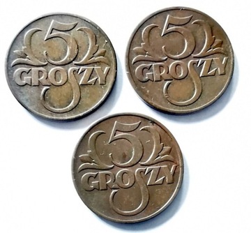 5 groszy 1939r ładna 