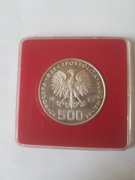 Moneta 500 zł Dar Młodzieży 1982 PRÓBA