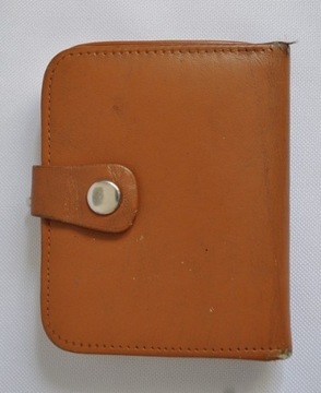 skórzany portfel vintage PRL