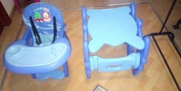  Wysokie krzesełko ze stolikiem dla dziecka 