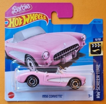 Hot wheels 1954 CORVETTE BARBIE film różowa