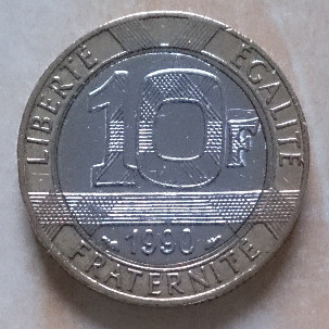  10 franków 1990 r. Francja
