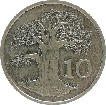 Zimbabwe 10 cents 1999, KM#3