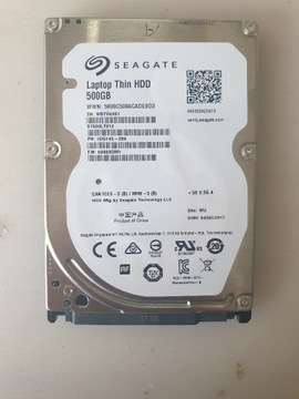 Dysk twardy Seagate 500GB 2,5" uszkodzony