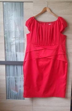 Czerwona elegancka sukienka Omega r. XXL