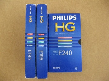 Kaseta video VHS Philips - 3 sztuki