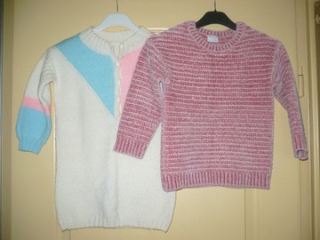 2 swetry dla dziewczynki roz. 110/116cm 4-5 lat