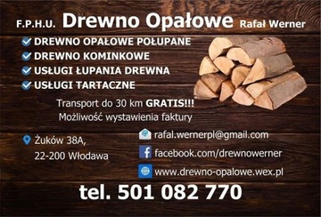 Drewno Drzewo Opałowe Kominkowe BRZOZA Włodawa 