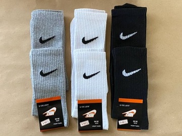 Nike Skarpetki, 6 par, Nowe, 36-40, Długie, Modne