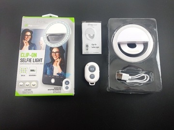 Lampa Selfie do telefonu Clip-on Light Ring+ Pilot