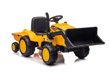 Traktor Na Akumulator z przyczepą Żółty