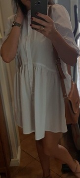 Zara, biała bawełniana sukienka. Rozm. M
