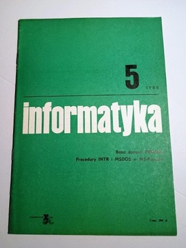 Czasopismo Informatyka 5/1988