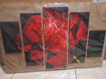 Obraz czerwona róża 