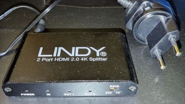 Lindy 2 port HDMI 2.0 4K splitter