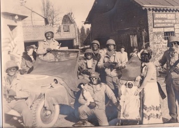 Żołnierze amerykańscy. Belgia 1945 r.