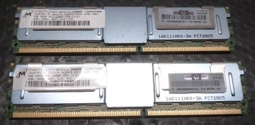 2x 4GB DDR2 667Mhz Micron mt36htf51272fy-667e1d4