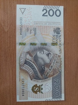 Banknot 200 zł seria CE
