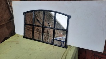 stare okno żeliwne z lustrami