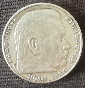 2 Reichsmark 1938 Hindenburg - Kopia