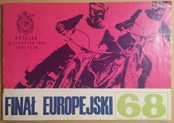 FINAŁ EUROPEJSKI  I.M.Ś. NA ŻUŻLU 1968 R WROCŁAW