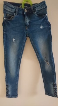 Spodnie jeansowe z dziurami Kappahl r.134 
