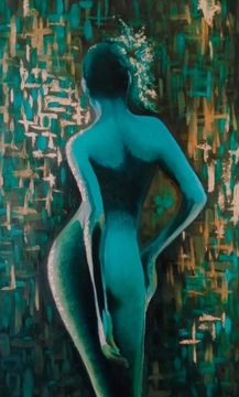 Obraz olejny postać kobiety