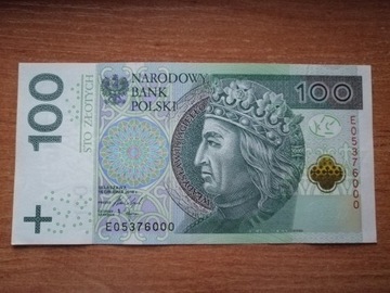 Banknot 100 zł seria E