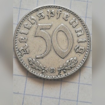 50 pfennig 1943 B Niemcy. 