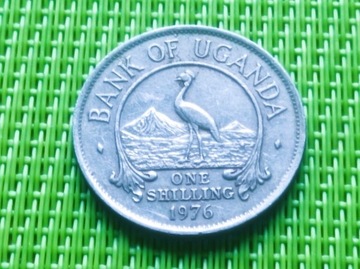 UGANDA 1976 - 1 Shilling Szyling Ptak Y1