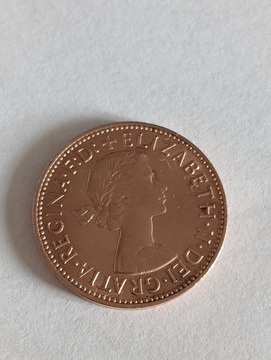 Wielka Brytania half penny 1957