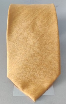 Żakardowy Krawat WÓLCZANKA żółty