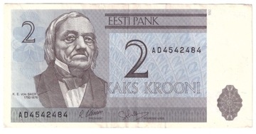 Estonia, banknot 2 korony 1992 - st. 3