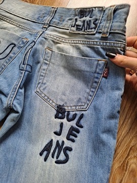 Oryginalne spodnie damskie jeansowe Bvlgari r.36